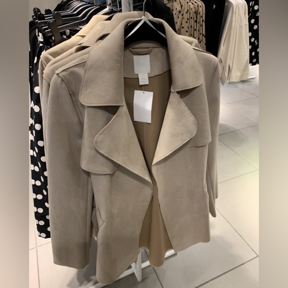 H&M Drape Front Suede jacket